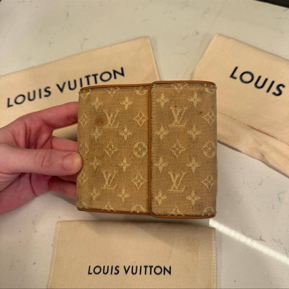 Louis Vuitton Tan denim Wallet